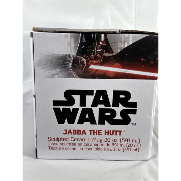 Star Wars Jabba The Hutt (20 oz) Sculpted Ceramic Coffee Mug Soup Cup Box Vandor - Picture 4 of 6